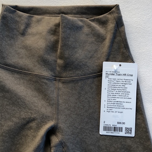 NWT Lululemon Wunder Train HR Crop 23” - Picture 7 of 12